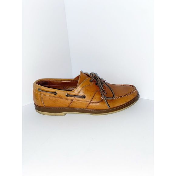 Allen Edmonds Eastport Leather Casual Boat Shoes Slip On Lace Up Tan Men’s 8.5 D - Picture 8 of 15